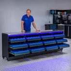 Datona Werkbank PREMIUM RVS werkblad met opbergbakken – 272, Ophalen of Verzenden