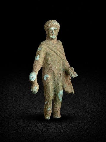Romain antique, Empire Bronze patiné Figure - 6.3 cm