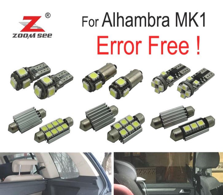 Kit 21 Ampoules Led Intérieur Alhamb Ra Mk1 7V 8 7V9 2001-20, Auto-onderdelen, Verlichting, Verzenden