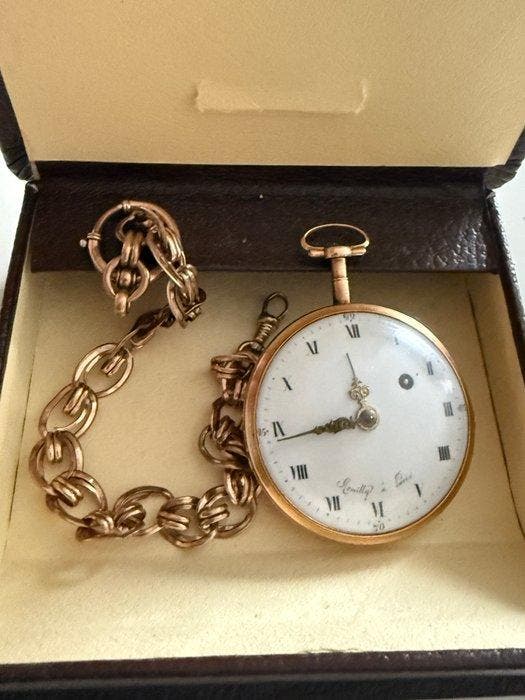 Romilly à Paris 1760 - Verge Pocket Watch - Vóór 1850, Bijoux, Sacs & Beauté, Montres | Hommes