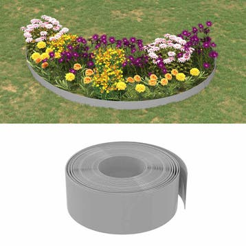 vidaXL Tuinranden 5 st 10 m 20 cm polyetheen grijs, Verzenden