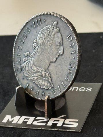 Spanje. Carlos III. 8 Reales 1788 Lima IJ - Error acuñación, Postzegels en Munten