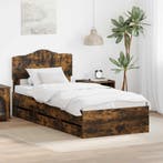 vidaXL Bedframe met lade Rook Eiken 90 x 190 cm, Verzenden