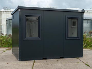 ACTIE! Kantoorunit 3x2 meter antraciet met raam links