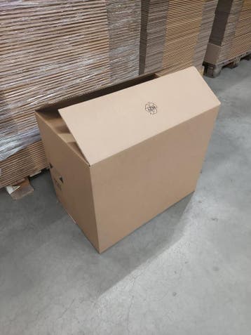 Vouwdoos 715x445x600 mm dubbelgolf karton bruin fefco 0201, Ophalen of Verzenden