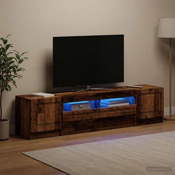 vidaXL 5-delige LED TV-kast Oud hout Bewerkt hout, Verzenden, Nieuw
