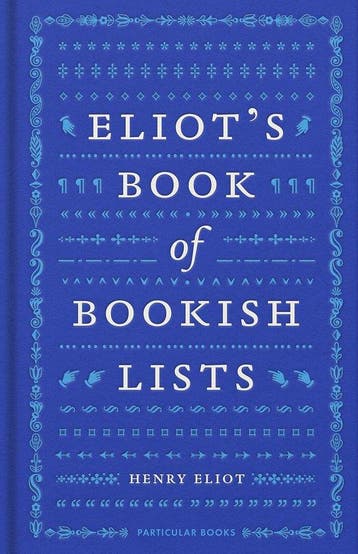 Eliots Book of Bookish Lists 9780241562727 Henry Eliot, Verzenden, Gelezen, Henry Eliot