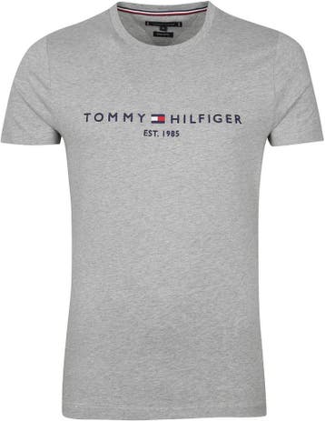 Tommy Hilfiger Logo T-shirt Grijs maat Maat 52/54 (L) Heren, Kleding | Heren, T-shirts, Maat 52/54 (L), Verzenden, Tommy Hilfiger