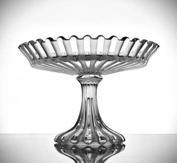 Baccarat - Dienblad - Afwisselende ribben - Kristal