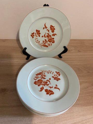 Limoges - Chapus Frères - Dessertservies (6) - Porselein -