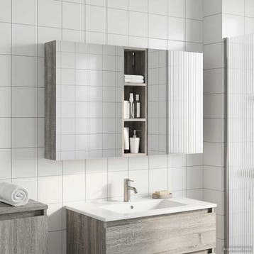 vidaXL Badkamerkast set 3 st 120 x 14,5 x 70 cm Bewerkt hout, Verzenden, Nieuw