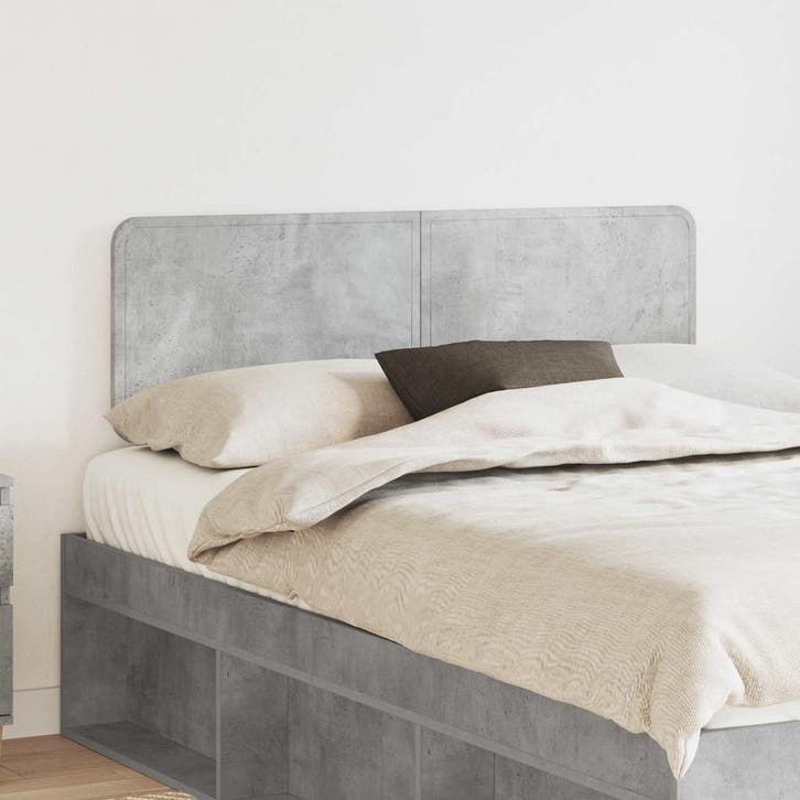 vidaXL Hoofdbord Beton Grijs Bewerkt hout, Maison & Meubles, Chambre à coucher | Lits, Envoi