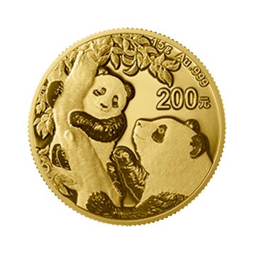 15 gram gouden munt Panda 2021