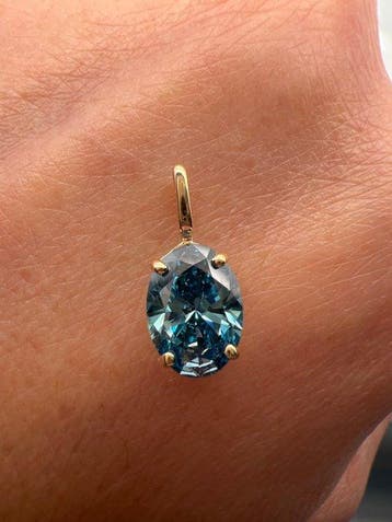 Zonder minimumprijs - Hanger - 14 karaat Geel goud - 1.05ct., Handtassen en Accessoires