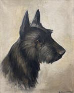 Britse school (XIX) - Ritratto di Scottish Terrier