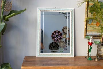 Spiegel- gedecoreerd en gemarmerd - Hout, Glas - geometrisch