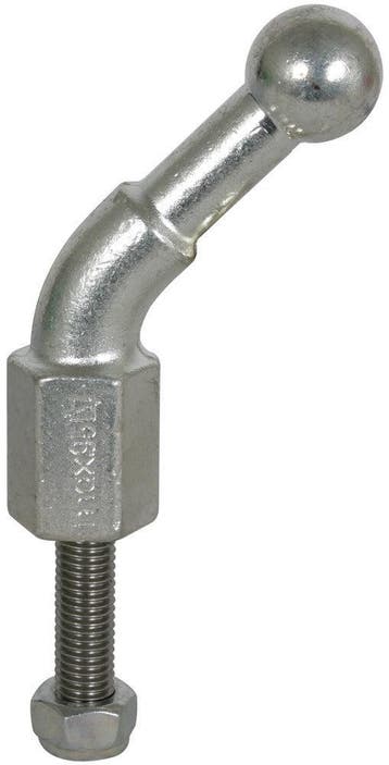 Pointe à bille fixe D=25mm Angulaire 45 degrés Avec boulon, Verzenden