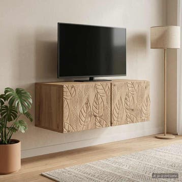 vidaXL Wandmontage TV-kast 98 x 31 cm Artisanaal eiken, Huis en Inrichting, Verzenden, Nieuw