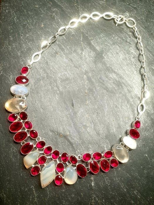 Montana Agate - Kraagketting, Collections, Minéraux & Fossiles