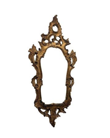 Lijst - antieke lijst in rococo-stijl, van hout gesneden en