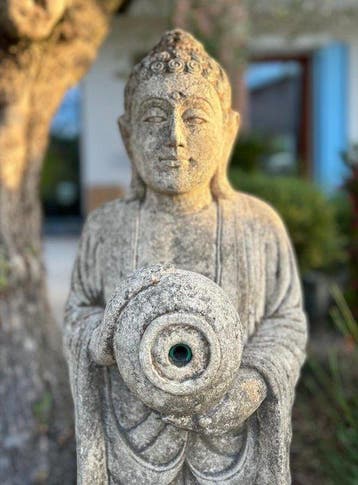 Fontana Buddha in Pietra Arenaria – Scultura Balinese H100