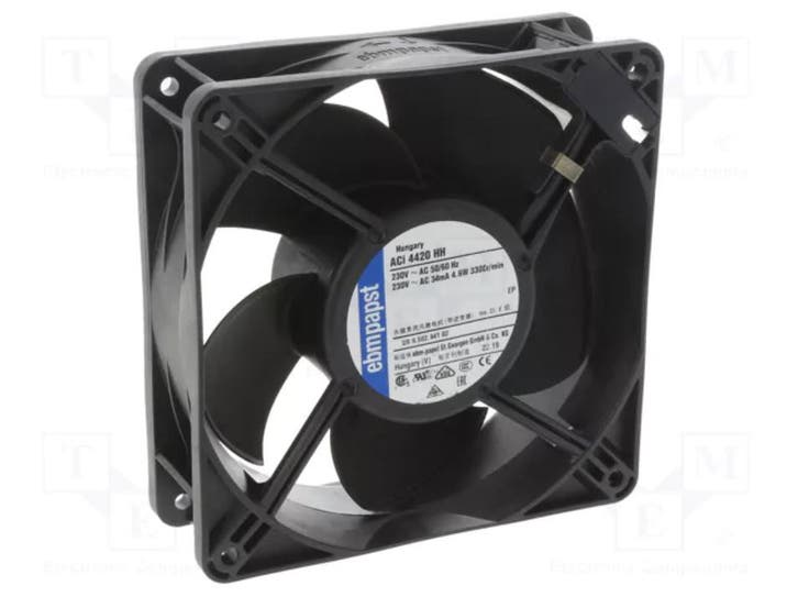 8315100206 axial fan ac 120x120x38mm 230v 172m³/h ip20, Doe-het-zelf en Bouw, Gereedschap | Overige machines, Ophalen of Verzenden
