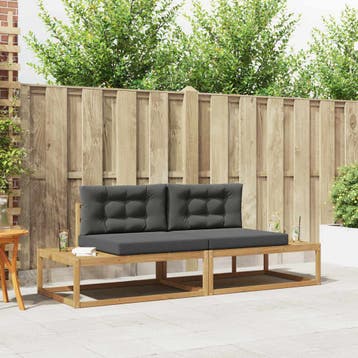 vidaXL Buiten bank set Polyester Wit, Verzenden, Nieuw