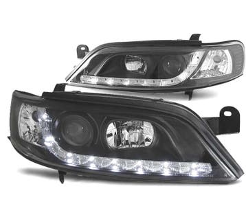 Phares Pour Opel Vectra B 99-02 Daylight Fond Noir, Verzenden