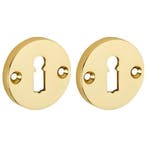 Set van twee sleutelplaatjes Elegant BB messing ongelakt, Nieuw, Overige materialen