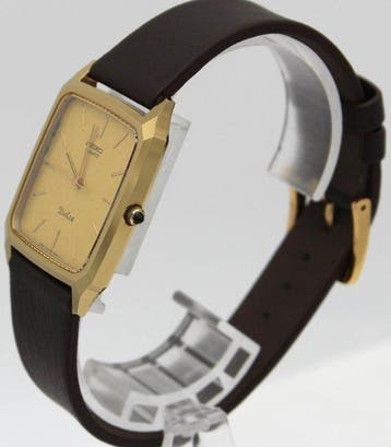 Seiko - Dolce Vintage Quartz Gold Dial Rectangular - Sans