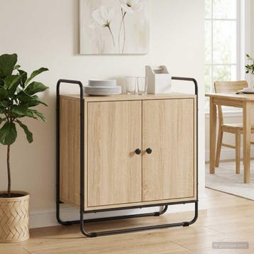 vidaXL Dressoir Sonoma Eiken 68 x 35 x 75 cm Bewerkt hout, Verzenden