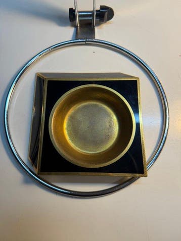 Asbak (2) - Brons - Zwart onyx en brons
