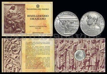 Italië. 500 Lire 1993 Horatius  (Zonder minimumprijs), Postzegels en Munten