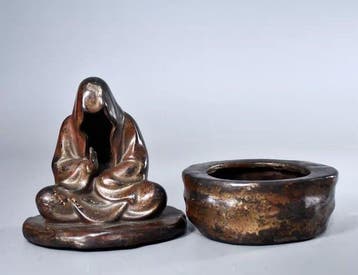 Gezichtloze Bodhidharma Meditatie Wierookbrander - Koper -, Antiek en Kunst