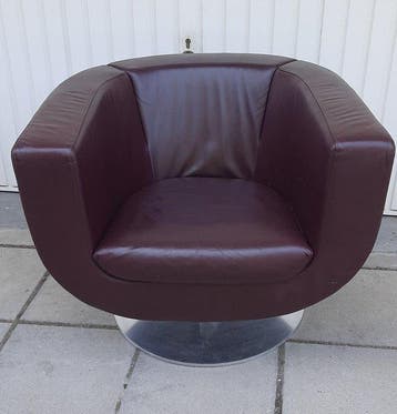 B&B Italia - Jeffrey Bernett - Chaise - Chaise tulipe - Cuir