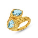 Zonder minimumprijs - Ring Zilver Topaas, Nieuw