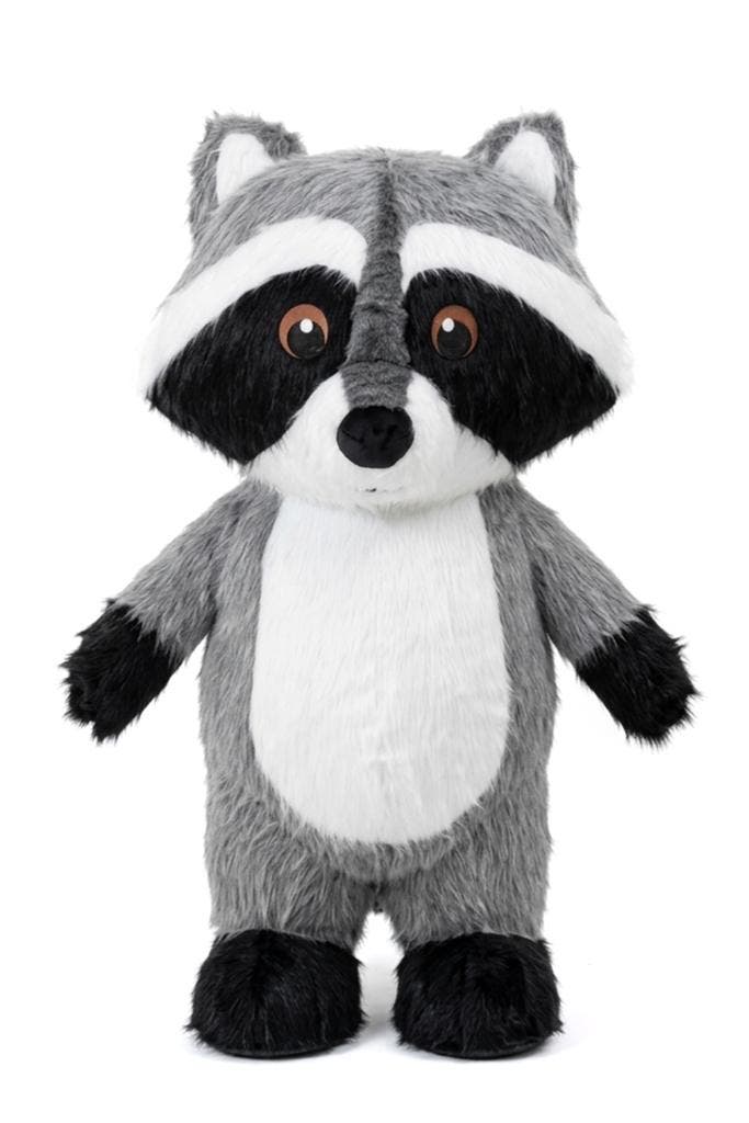 KIMU® Groot Opblaas Kostuum Wasbeer Grijs 2 Meter Opblaasbaa, Kleding | Heren, Carnavalskleding en Feestkleding, Nieuw, Ophalen of Verzenden