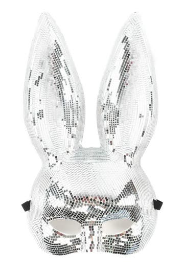 KIMU® Discobal Masker Konijn Spiegeltjes Disco Spiegelbal Ko, Ophalen of Verzenden, Nieuw