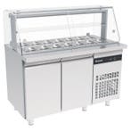 Saladette | 270L | RVS | 2 Deuren (1/1 GN) | Boven 14x 1/4, Verzenden, Nieuw in verpakking