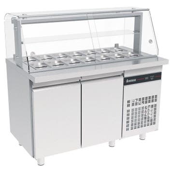 Saladette | 270L | RVS | 2 Deuren (1/1 GN) | Boven 14x 1/4, Verzenden, Nieuw in verpakking