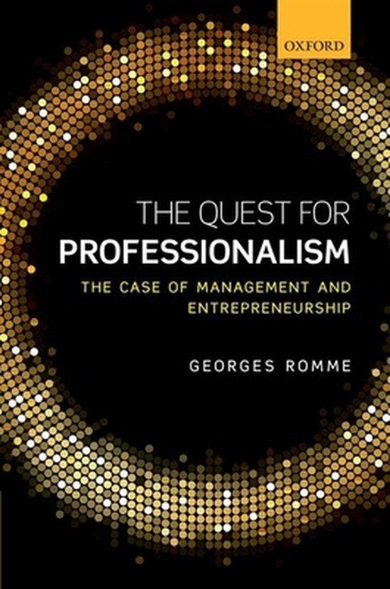 Quest For Professionalism 9780198737735 Georges Romme, Boeken, Taal | Engels, Zo goed als nieuw, Verzenden
