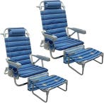 5-Standen Verstelbare Campingstoelen | Retour Deal - Laat..., Verzenden, Nieuw, Aluminium, Bijzettafel