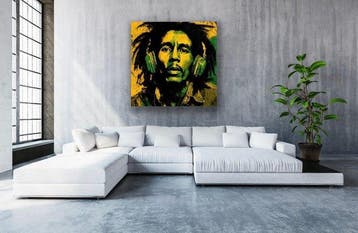 ERIC BRUMETTE - DJ BOB MARLEY SAVED MY LIFE - Toile L -, Antiek en Kunst