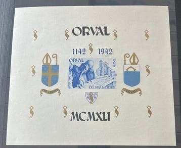 België 1942 - Volledige set van 4 grote Orval blokken met, Gestempeld