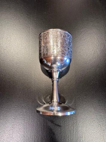 Calice - Argent - gravé à la main, daté de 1892, Antiquités & Art, Antiquités | Argent & Or