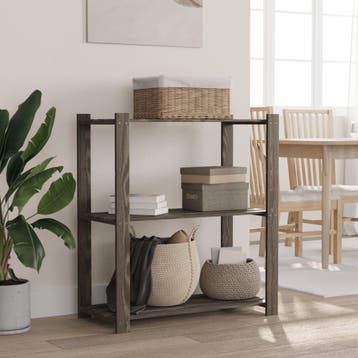 vidaXL Opbergrek 3-laags 80x38x90 cm massief grenenhout, Verzenden