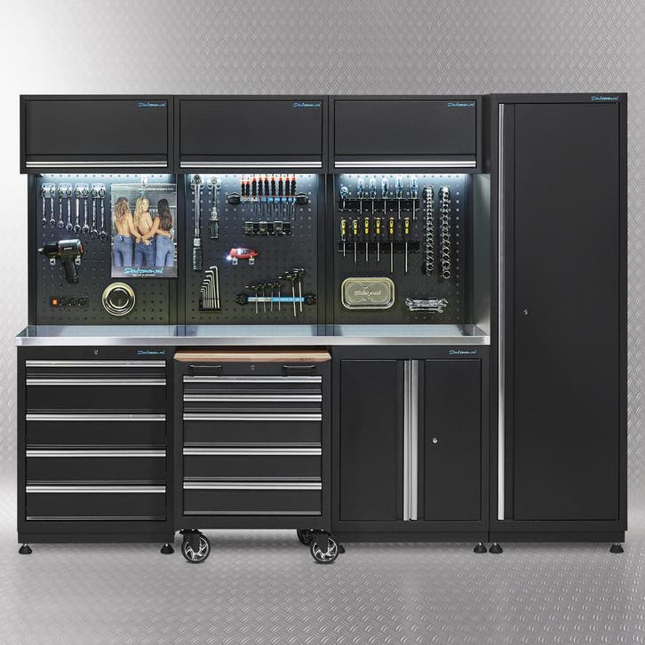 Datona Werkplaatsinrichting PREMIUM met RVS werkblad 265 cm, Doe-het-zelf en Bouw, Werkbanken, Ophalen of Verzenden