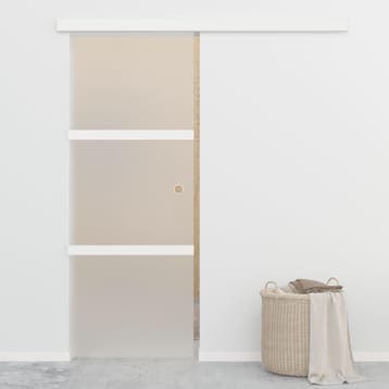 vidaXL Schuifdeur met zachte stops 76x205 cm ESG-glas en, Doe-het-zelf en Bouw, Deuren en Vliegenramen, Verzenden, Nieuw