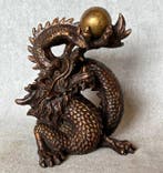 Draak omklemt de parel van wijsheid - Bronze - Chine (Sans