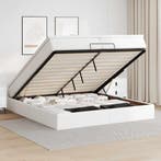 vidaXL Ottoman bed met matrassen 200x200cm kunstleer wit, Verzenden